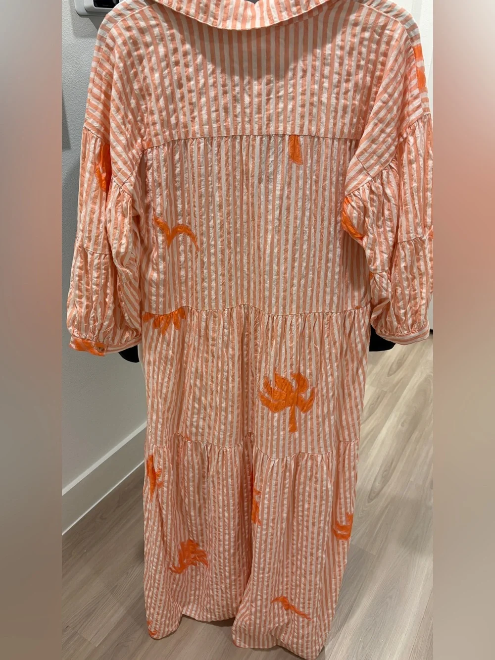 Carolita Printed Tiered Shirt Dress by Celandine: Daniella Manini Edition M NWT - Picture 8 of 16